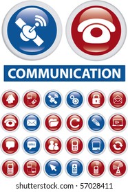 communication buttons. vector