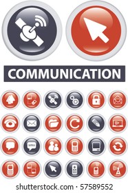 communication buttons. vector