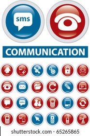 communication buttons. vector