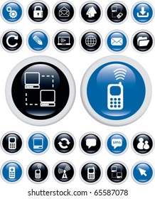 communication buttons. vector