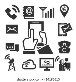 communication, call, phone icon set