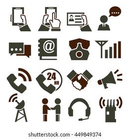communication, call, phone icon set