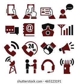 communication, call, phone icon set