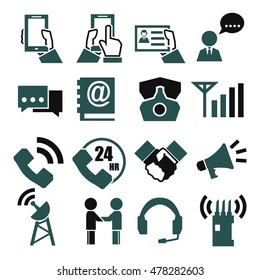 communication, call, phone icon set