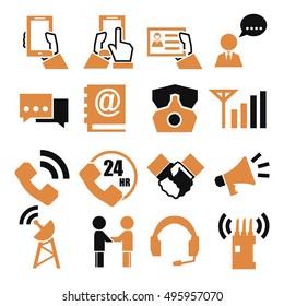 communication, call, phone icon set