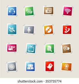 communication card icons for web