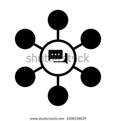 Communication Channel icon line vector illustration