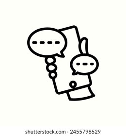 comunicación, icono de chat App, aislado en fondo claro, perfecto para el Sitio web, blog, logotipo, Diseño gráfico, redes sociales, UI, App móvil