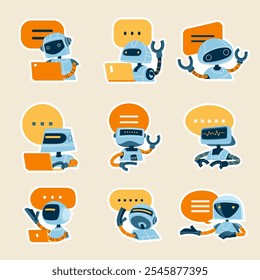 Comunicação com o conceito de bot de bate-papo e diálogo entre o assistente de IA e o usuário no Messenger