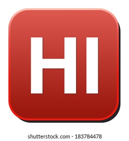 Communication chat HI icon