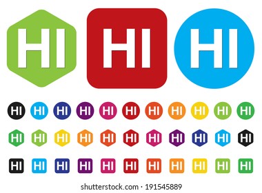 Communication chat HI icon