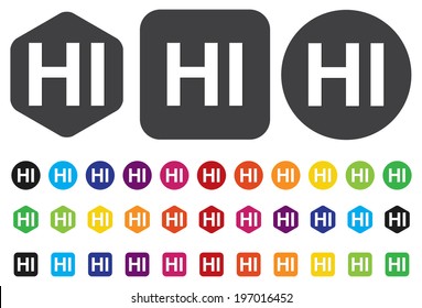Communication chat HI icon