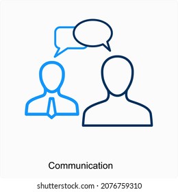 Concepto de icono de comunicación o conversación