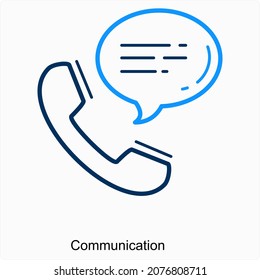 Communication or Chat Icon Concept