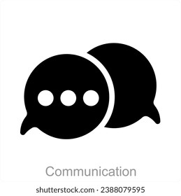 Concepto de icono de comunicación y chat