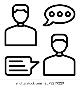 Communication Chat Icon Element For Design