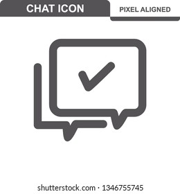 Communication. Chat Icons. Editable Stroke. Pixel Perfect. - Vector