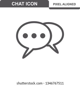 Communication. Chat Icons. Editable Stroke. Pixel Perfect. - Vector