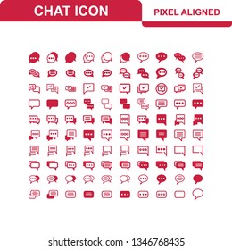 Communication. Chat Icons. Editable Stroke. Pixel Perfect. - Vector