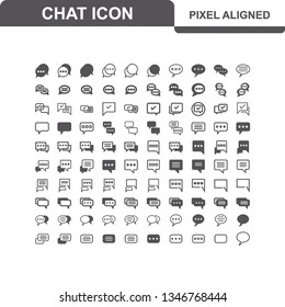 Communication. Chat Icons. Editable Stroke. Pixel Perfect. - Vector