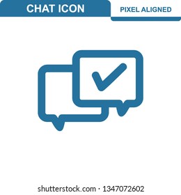 Communication. Chat Icons. Editable Stroke. Pixel Perfect. - Vector