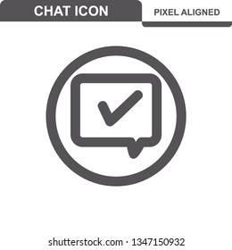 Communication. Chat Icons. Editable Stroke. Pixel Perfect. - Vector