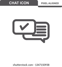 Communication. Chat Icons. Editable Stroke. Pixel Perfect. - Vector