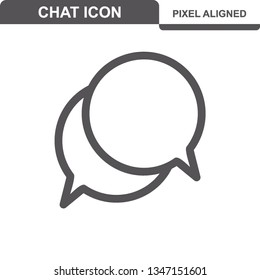 Communication. Chat Icons. Editable Stroke. Pixel Perfect. - Vector