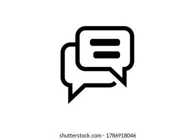 Communication Chat Icons with White Background. Chat and message icon, Line style.