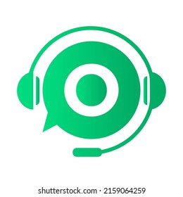 Kommunikation, Chat-Logo auf Letter O-Vorlage. Ballensprache, Consulting-Symbol mit O-Letter
