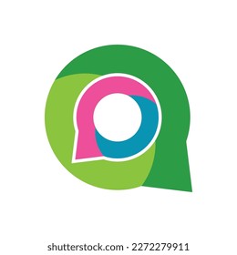 Communication chat logo vector illustration