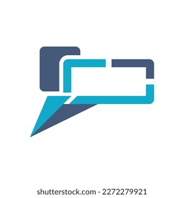 Chat-Logo für Kommunikation, Vektorgrafik