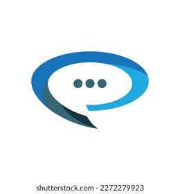 Communication chat logo vector illustration