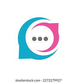 Ilustración vectorial del logotipo de chat de comunicación