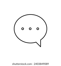 communication, chat, speak thin outline icon for website or mobile app