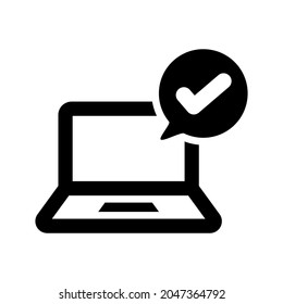 Communication check icon.internet,agree (vector illustration)