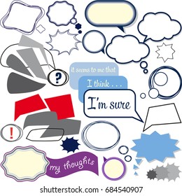 communication clouds vector