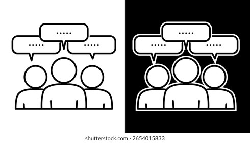Communication, Collaboration, and Group Discussion Icon Set