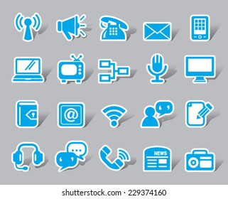 Communication Color Icon Label