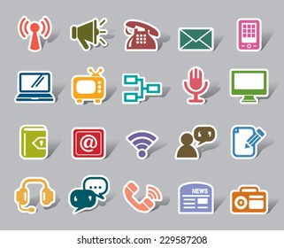 Communication Color Icon Label