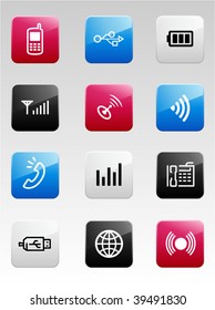 Communication color icons