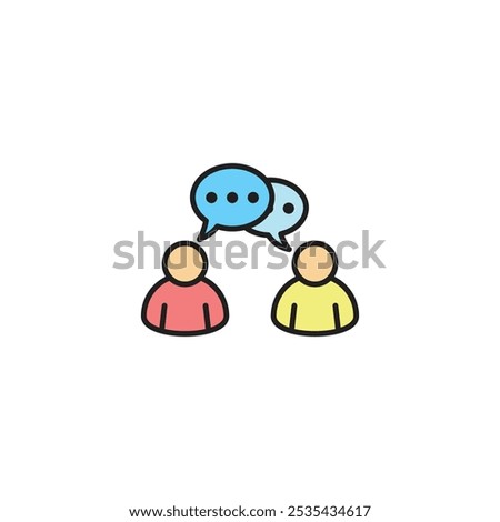 Communication colored vector icon on white background. Stock vector EPS10