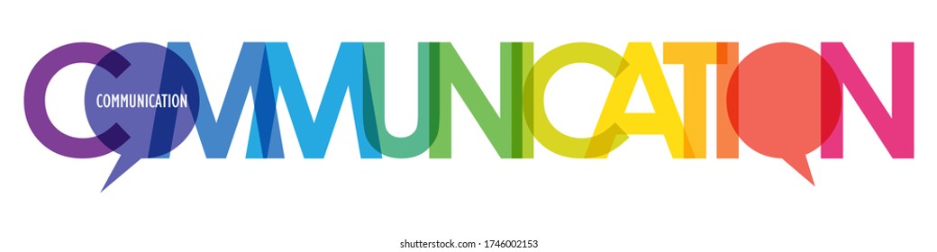 Communication Colorful Gradient Vector Typography Banner Stock Vector ...