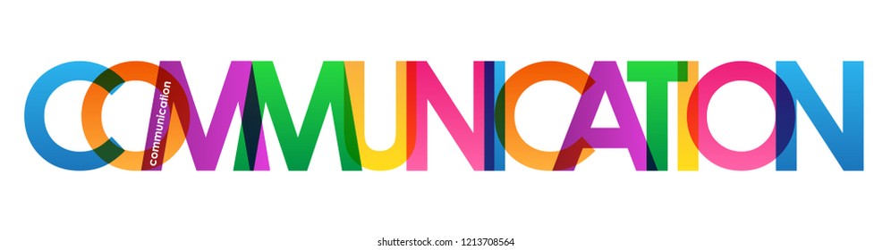 COMMUNICATION colorful letters banner