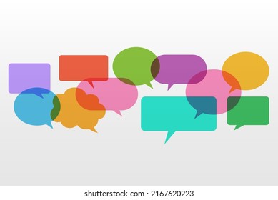 Comunicación con un colorido icono de burbuja de voz