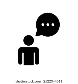 comunicação, comentário, ícone de bate-papo vetor