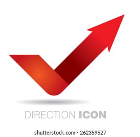 Communication concept, abstract icon with arrow and circle