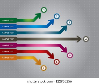 Communication concept with arrows - template with copy space area