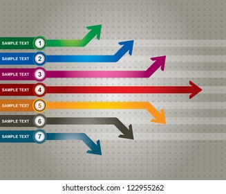 Communication concept with arrows - template with copy space area