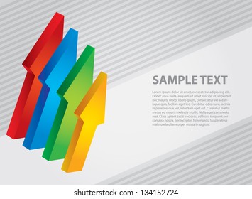 Communication concept with arrows - template with copy space area